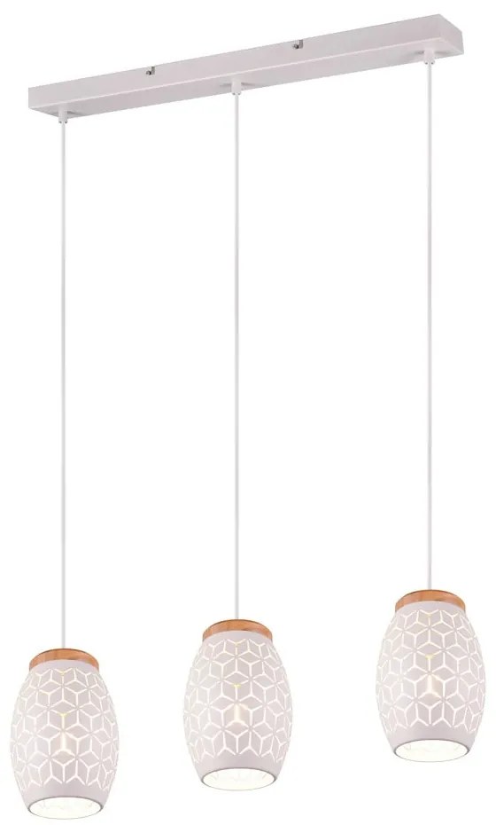 Biała lampa wisząca ø 15 cm Bidar – Trio