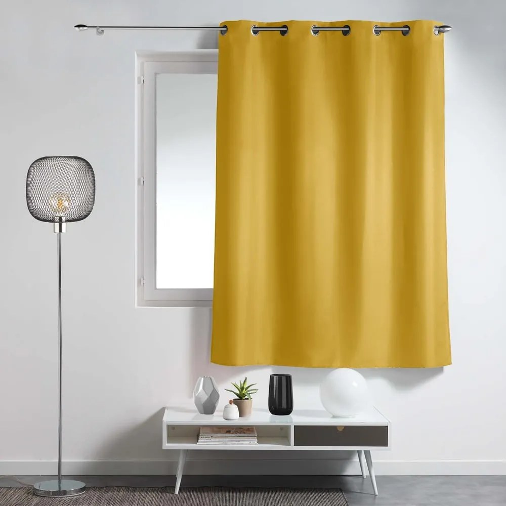 Żółta zasłona 140x180 cm Essentiel – douceur d'intérieur