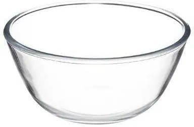 Miska szklana na sałatkę, 2,5 L, z bambusową pokrywką