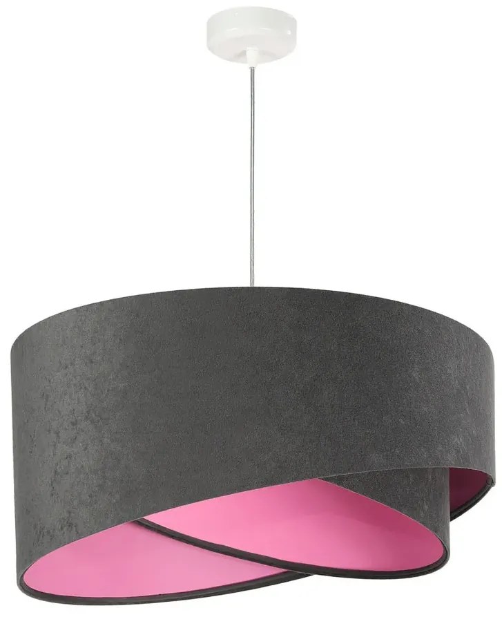 Grafitowo-różowa nowoczesna lampa wisząca - EX991 S6-H96