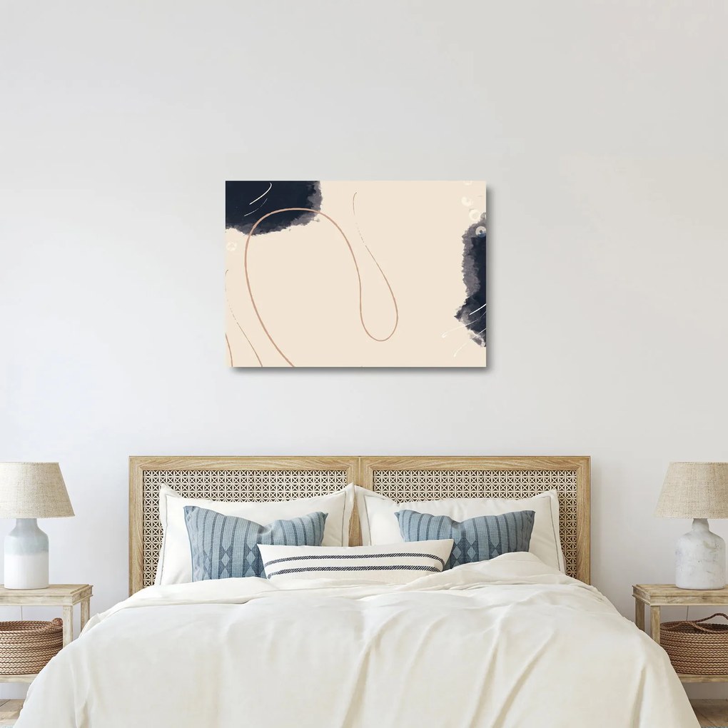 Obraz na szkle - Beżowa abstrakcja (70x50 cm)