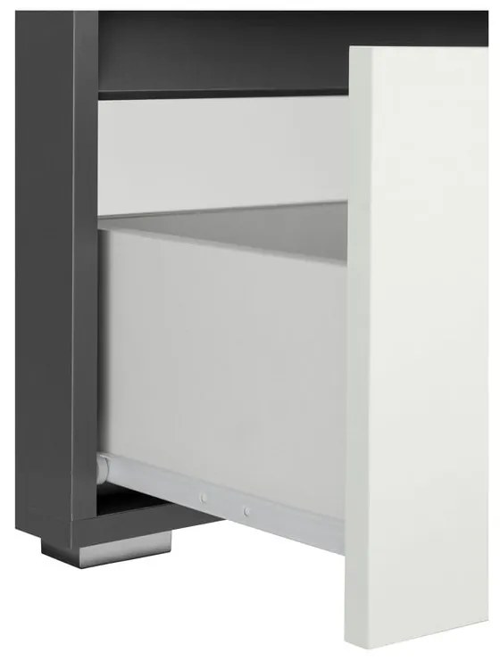 Biało-antracytowa szafka pod umywalkę 60x55 cm Wisla – Støraa
