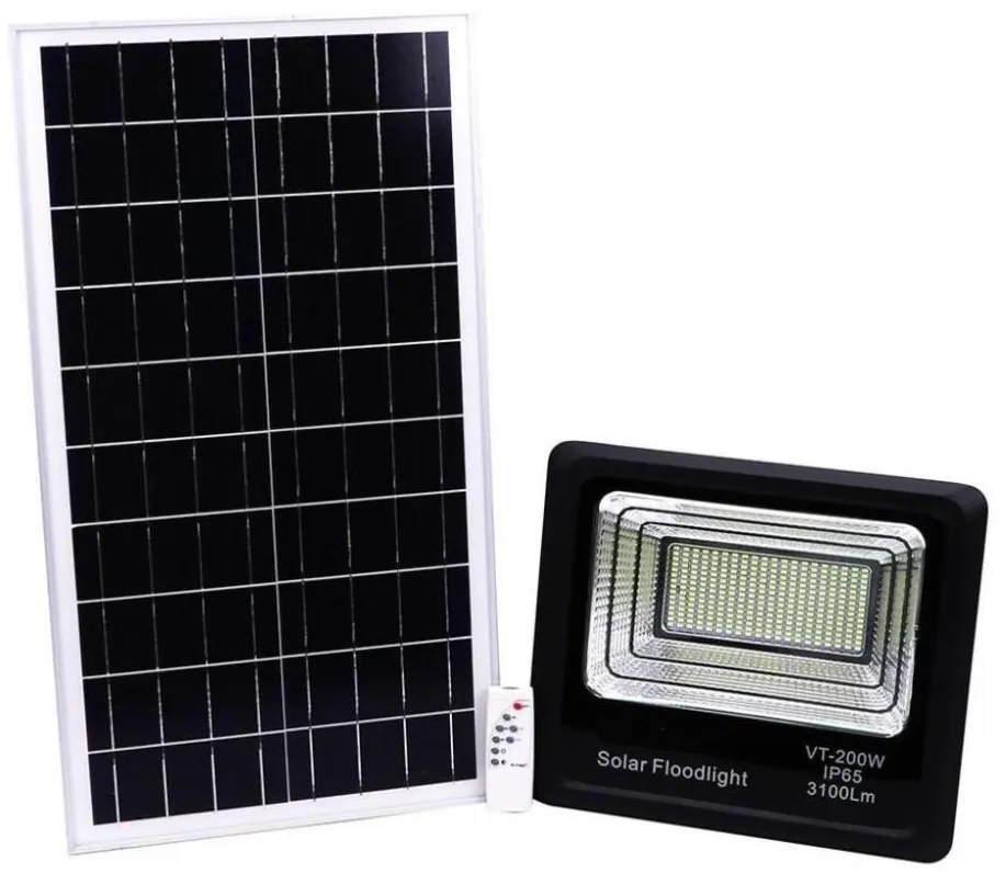 LED Zewnętrzny naświetlacz solarny LED/40W/10V IP65 6000K + pilot