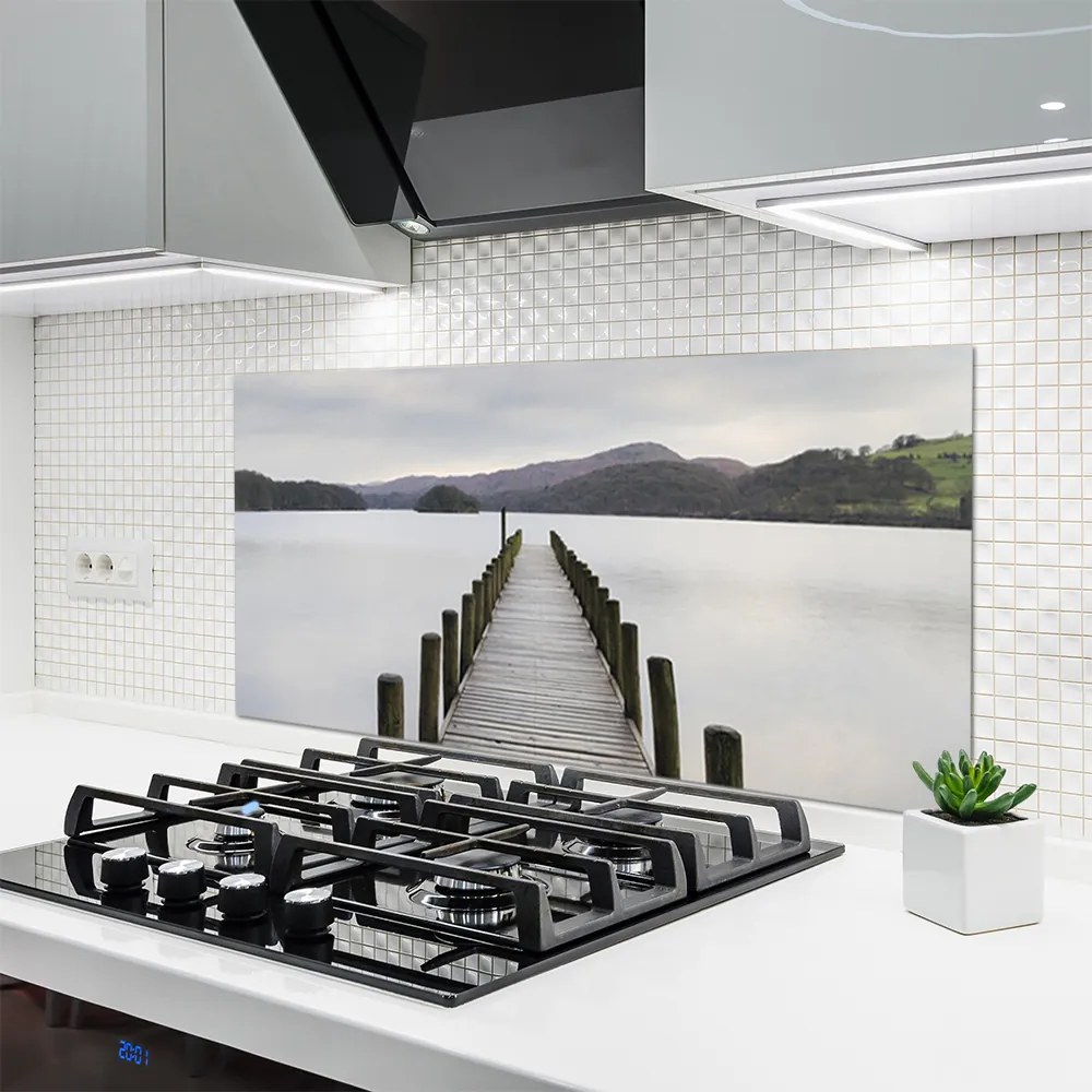 Panel Szklany do Kuchni Monumentalny Most nad Morzem