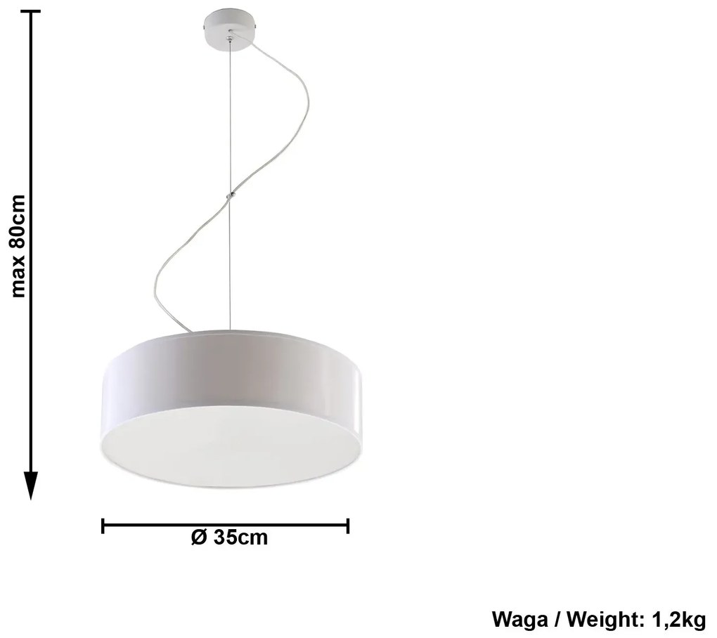 Nowoczesna lampa wisząca LED E817-Arens - biały