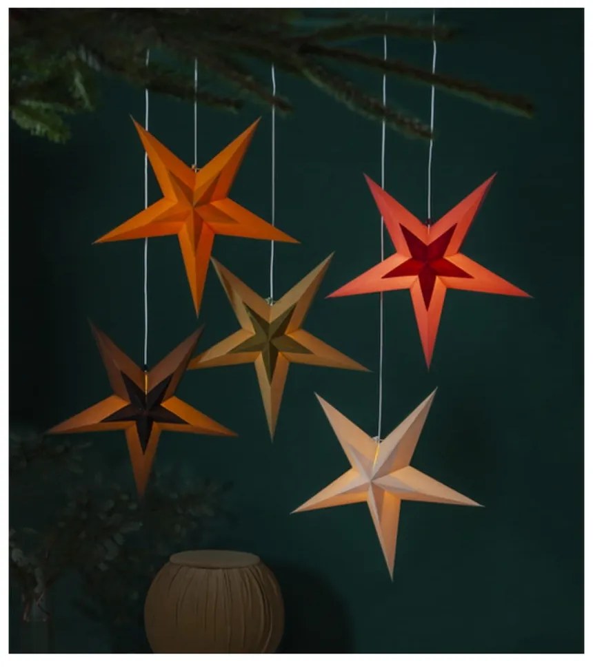 Pomarańczowa dekoracja świąteczna Star Trading Diva, ø 60 cm