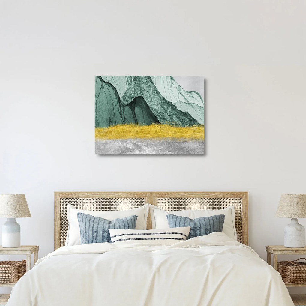 Obraz na szkle - Emerald Mountains N⁰2 (70x50 cm)