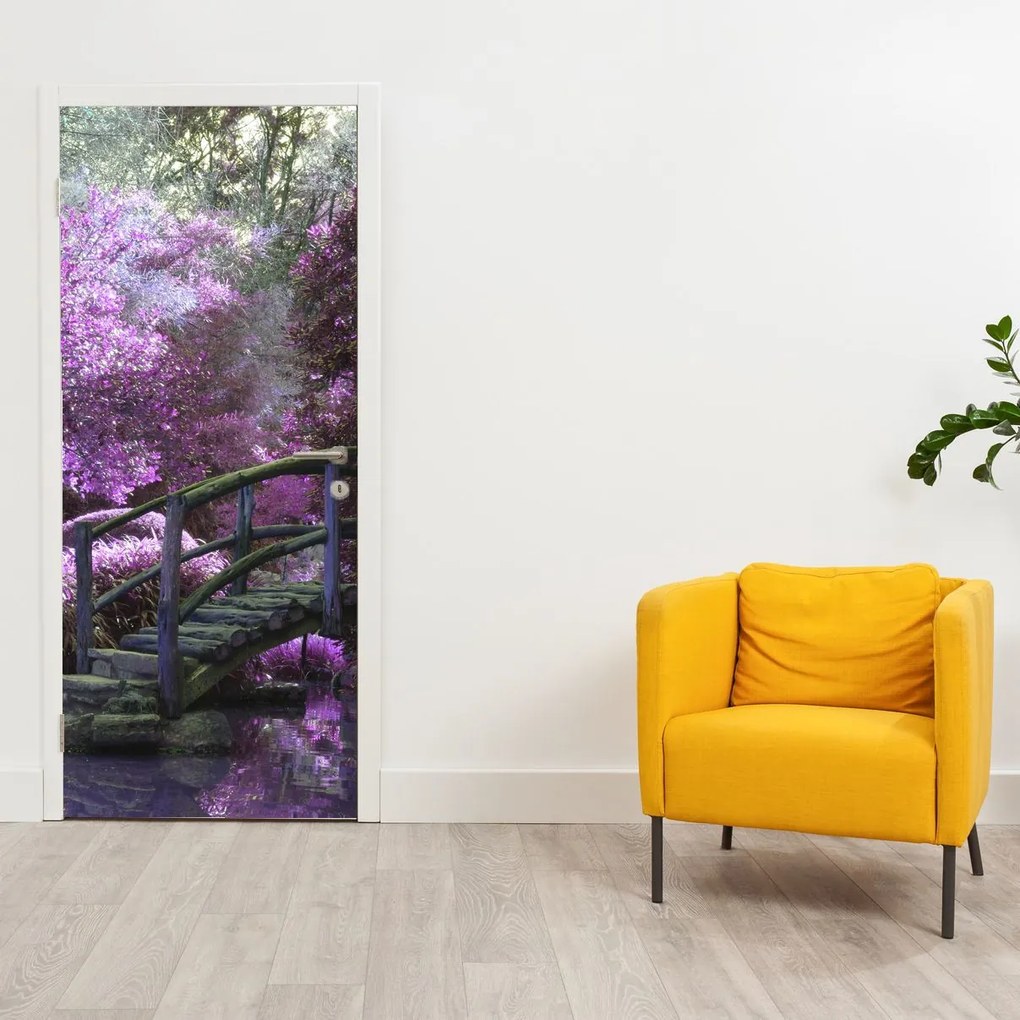 Fototapeta na drzwi - Fioletowe drzewa (95x205cm)
