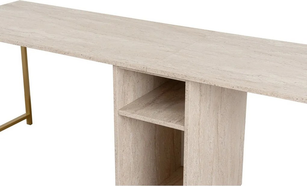 Biurko Twin Travertine and Gold