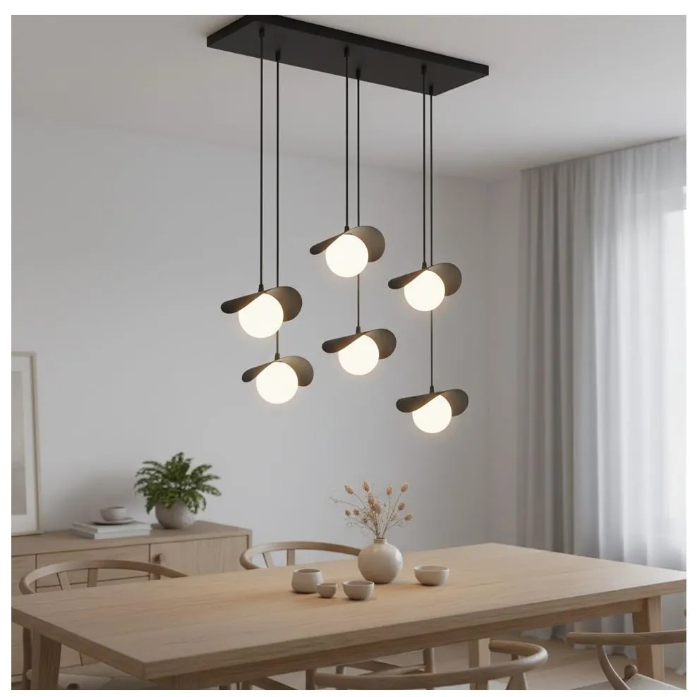 Żyrandol na lince RITUAL 6xG9/8W/230V czarny