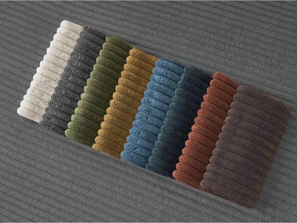 Ciemnoszara sztruksowa sofa 242 cm Giorgia – Bobochic Paris