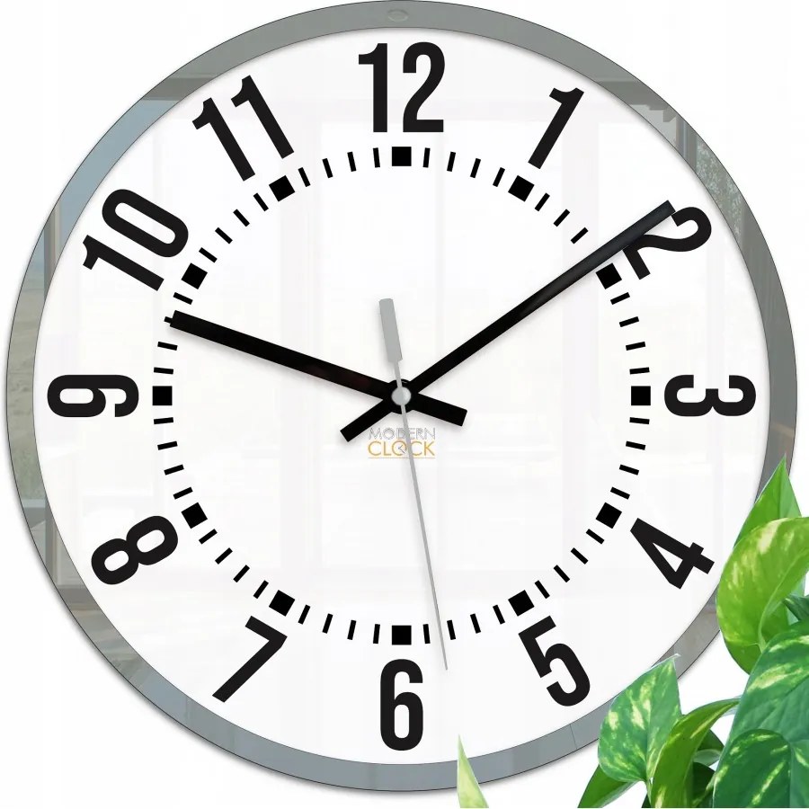 Zegar ścienny okrągły cichy klasyczny akrylowy na ścianę duże cyfry stylowy