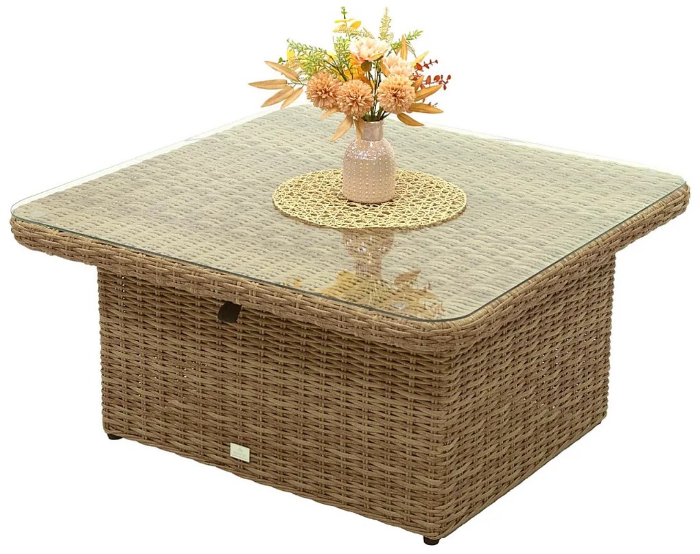 Zestaw rattanowy MALIBU dla 5 osób (beżowo-brązowy)