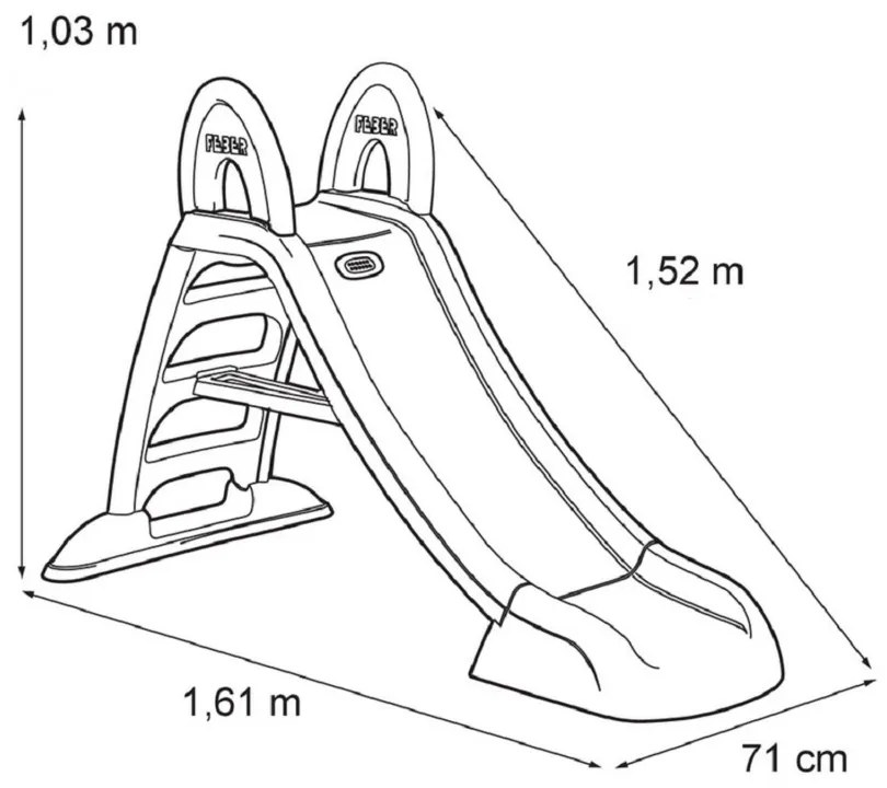 Feber zjeżdżalnia ogrodowa ze ślizgiem wodnym 152 cm