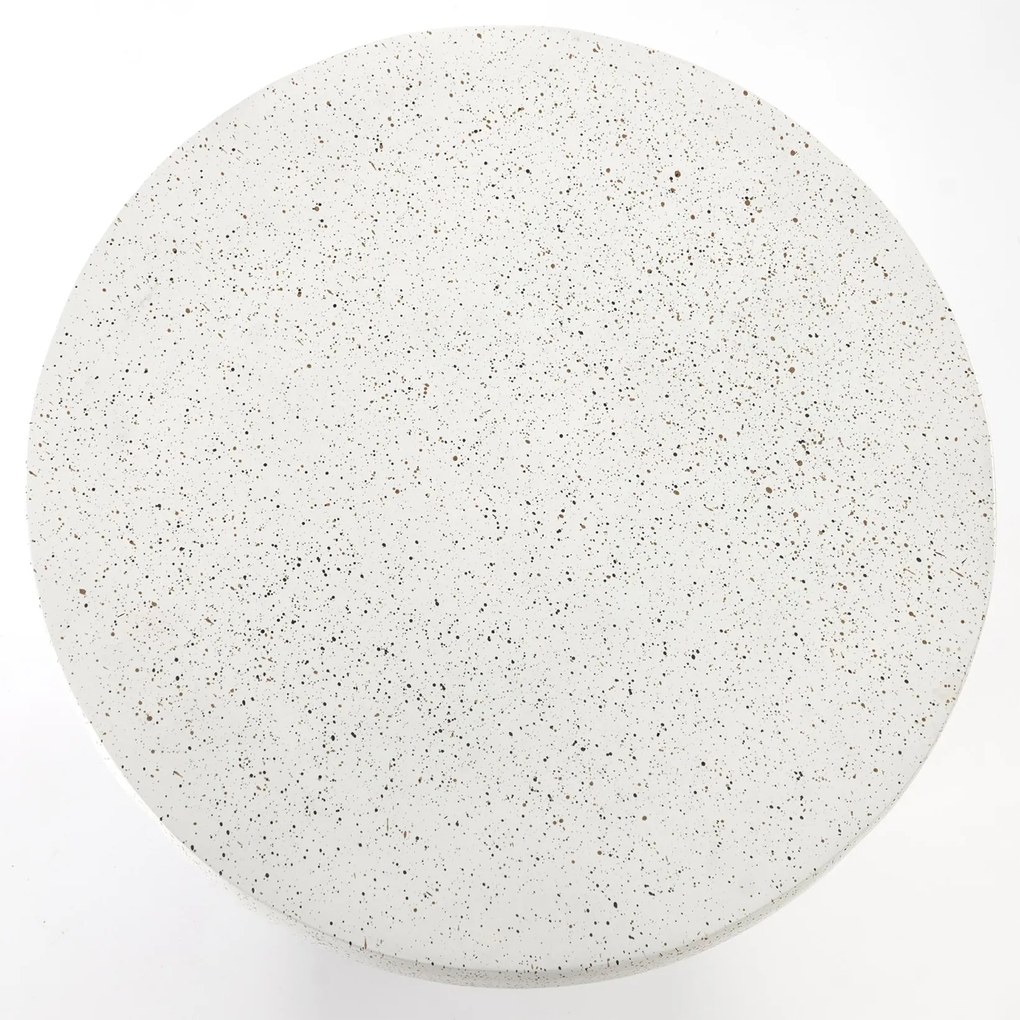 Stolik kawowy Sintro 54 cm - białe lastryko