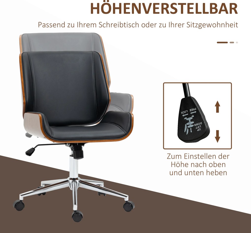 Vinsetto Fotel biurowy z funkcją masażu regulowany szary wygodny fotel do pracy | Aosom PL