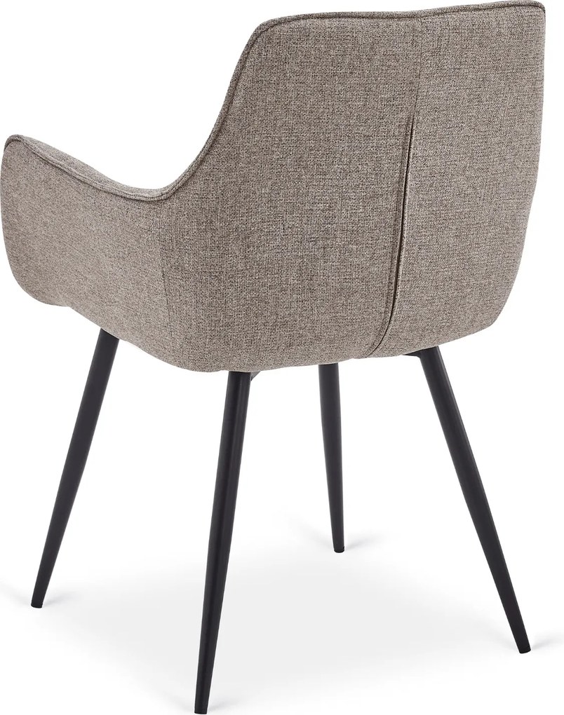 Krzesło Tapicerowane do Jadalni EDRICK Brązowe Nowoczesne Loft