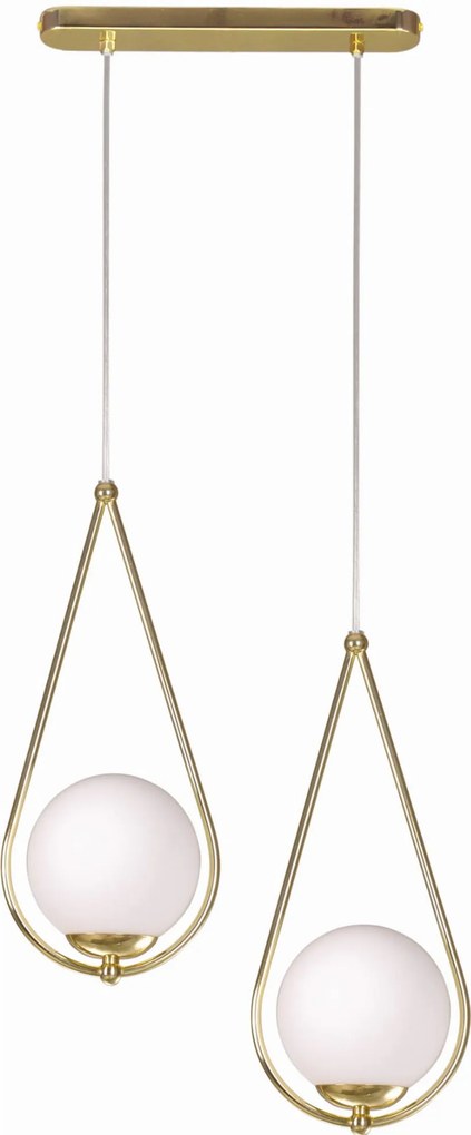 Lampa wisząca, szklane kule - Neve Gold 2