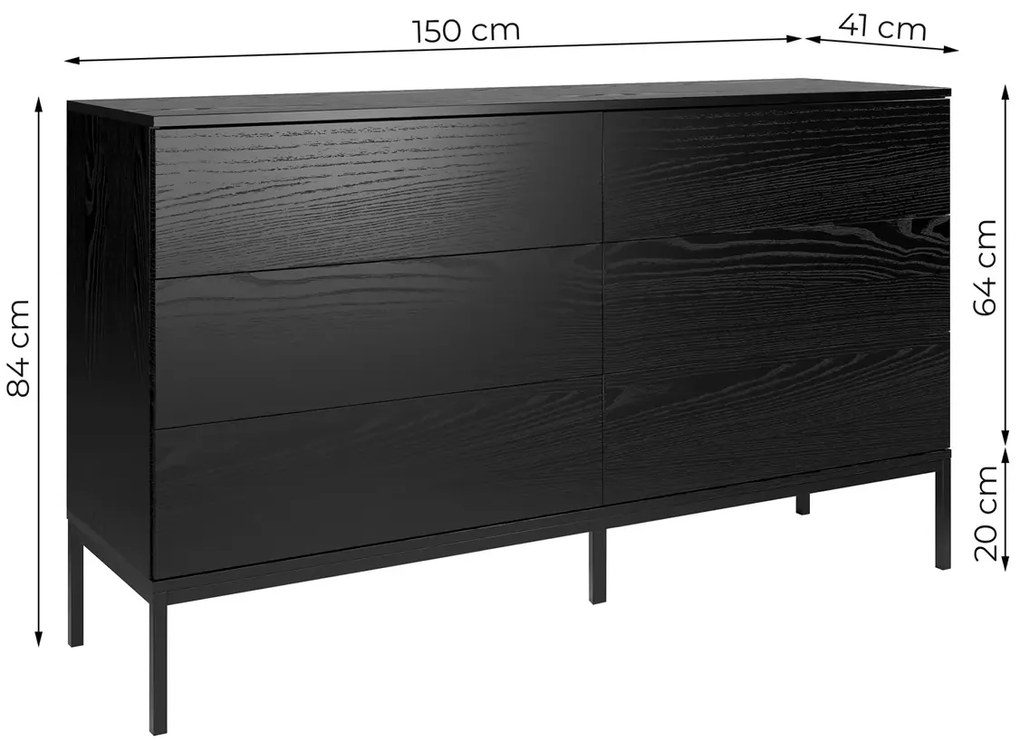 Komoda z 6 szufladami K8-T00