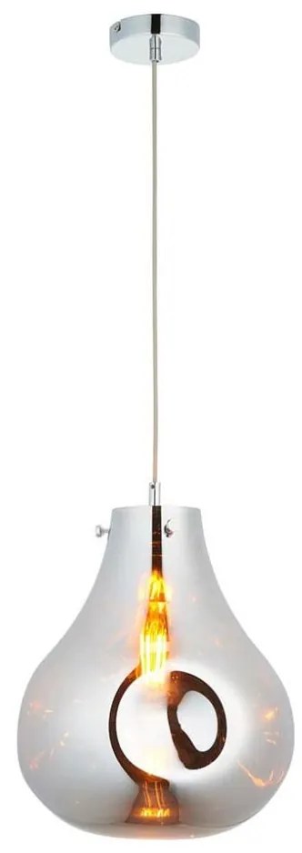 Endon 99788 - Lampa wisząca na lince EUROPA 1xE27/10W/230V przydymiona czerń
