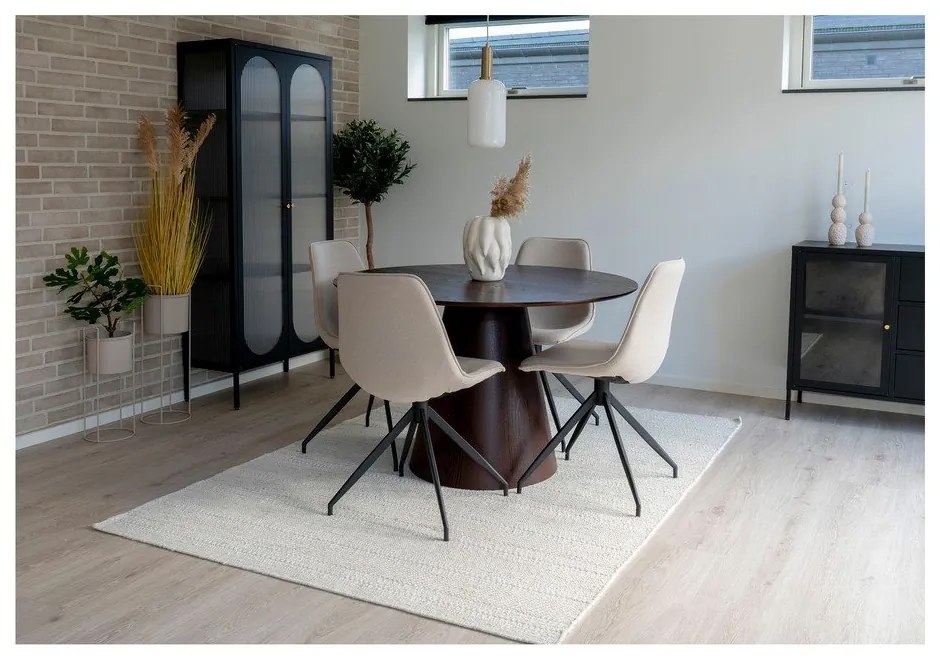 Okrągły stół z blatem w dekorze orzecha ø 120 cm Bolton – House Nordic