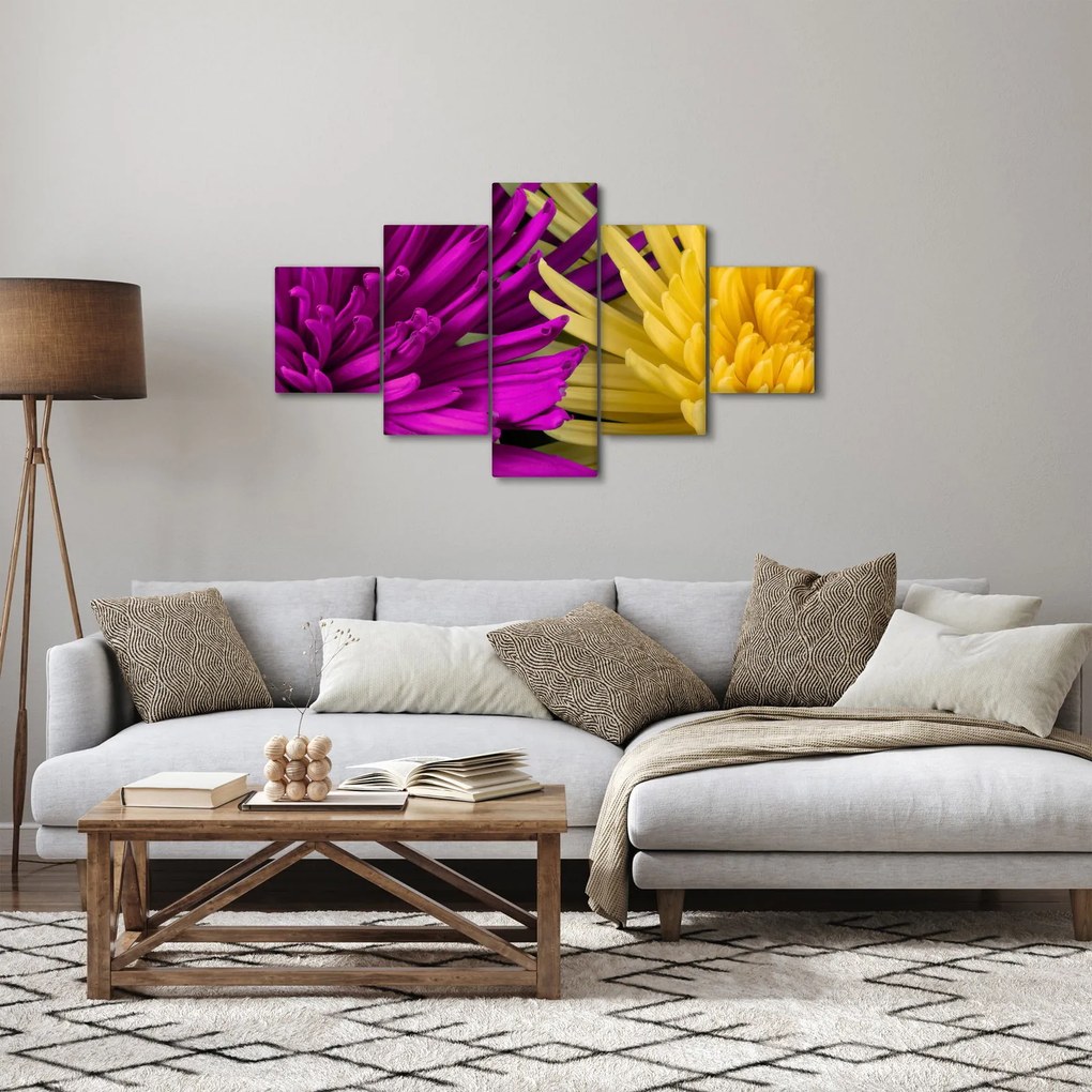 Obraz - szczegóły kwiatów (125x70 cm)