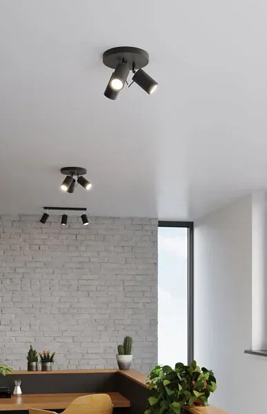 Czarny plafon z ruchomymi reflektorami - S247-Sewo