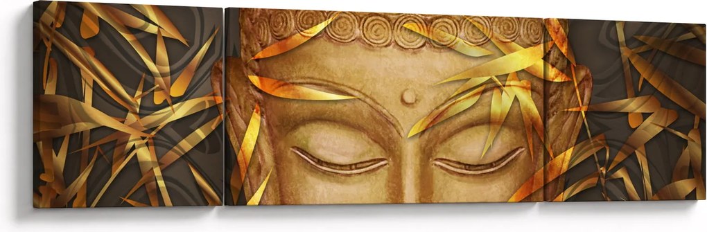 Obraz - Złoty Budda (170x50 cm)
