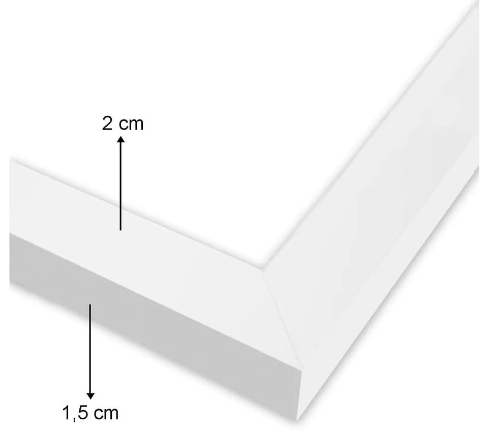 Obraz 24x29 cm Flat White – Wallity