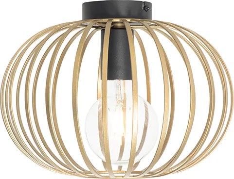 Designerska lampa sufitowa mosiądz 30 cm - Johanna