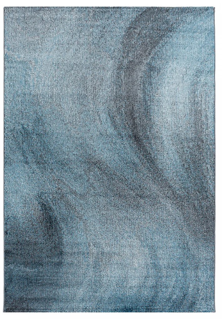 Dywan nowoczesny Ottawa fale niebiesko-szare 80 cm x 250 cm