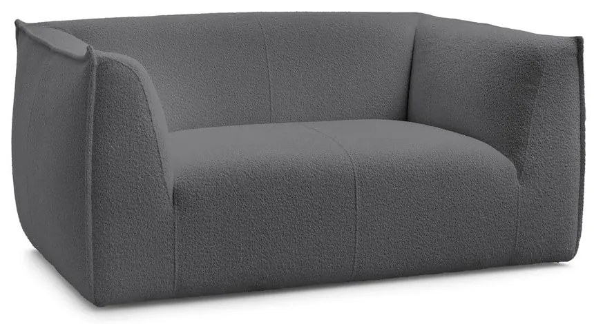 Ciemnoszara sofa z materiału bouclé 170 cm Giorgia – Bobochic Paris