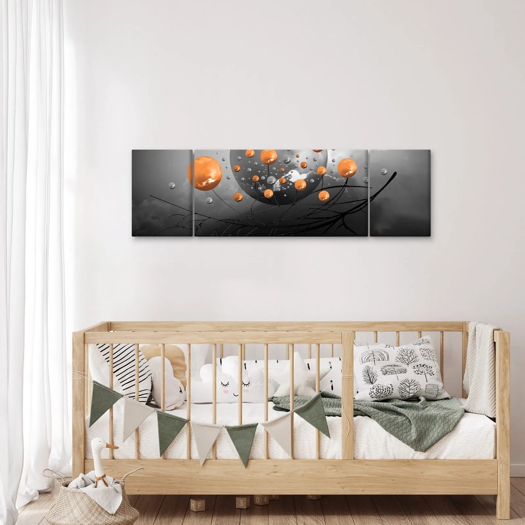 Obraz pomarańczowych kul (170x50 cm)