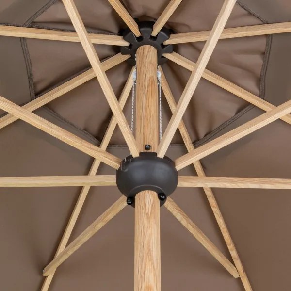 Doppler ALU WOOD parasol ogrodowy 350 cm brązowy