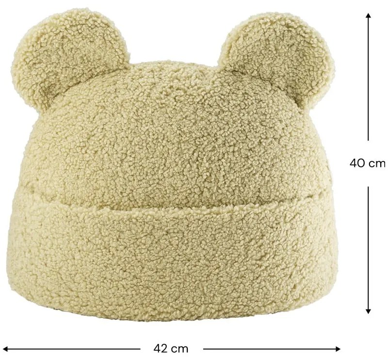 Zielona poduszka na sofę dziecięcą z materiału bouclé Teddy Pouch – Wigiwama