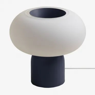 Lampa Stołowa Led Z Kryształu I Stali Deruent Df Azul Oscuro |df Dark Blue - Sklum