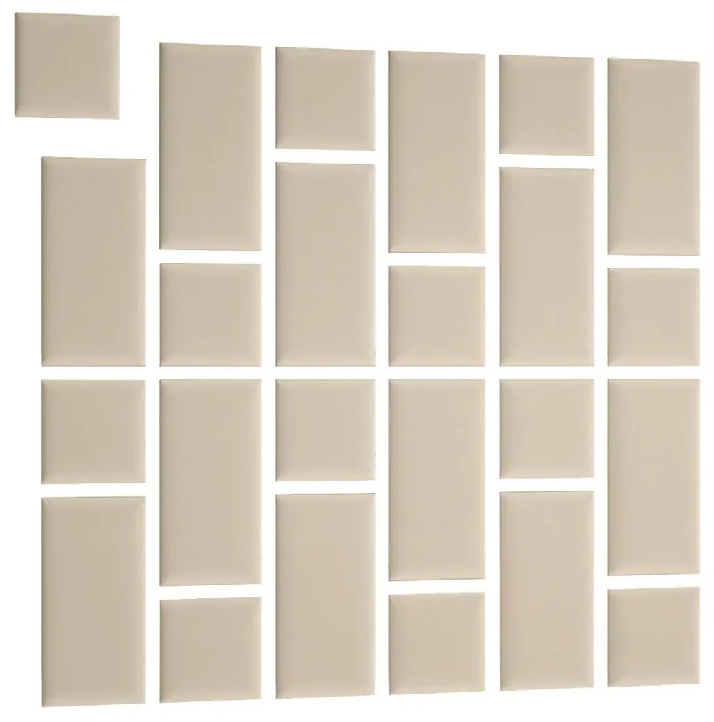 Zestaw 24 paneli tapicerowanych QUADRATTA 180x180 beżowy ELTAP