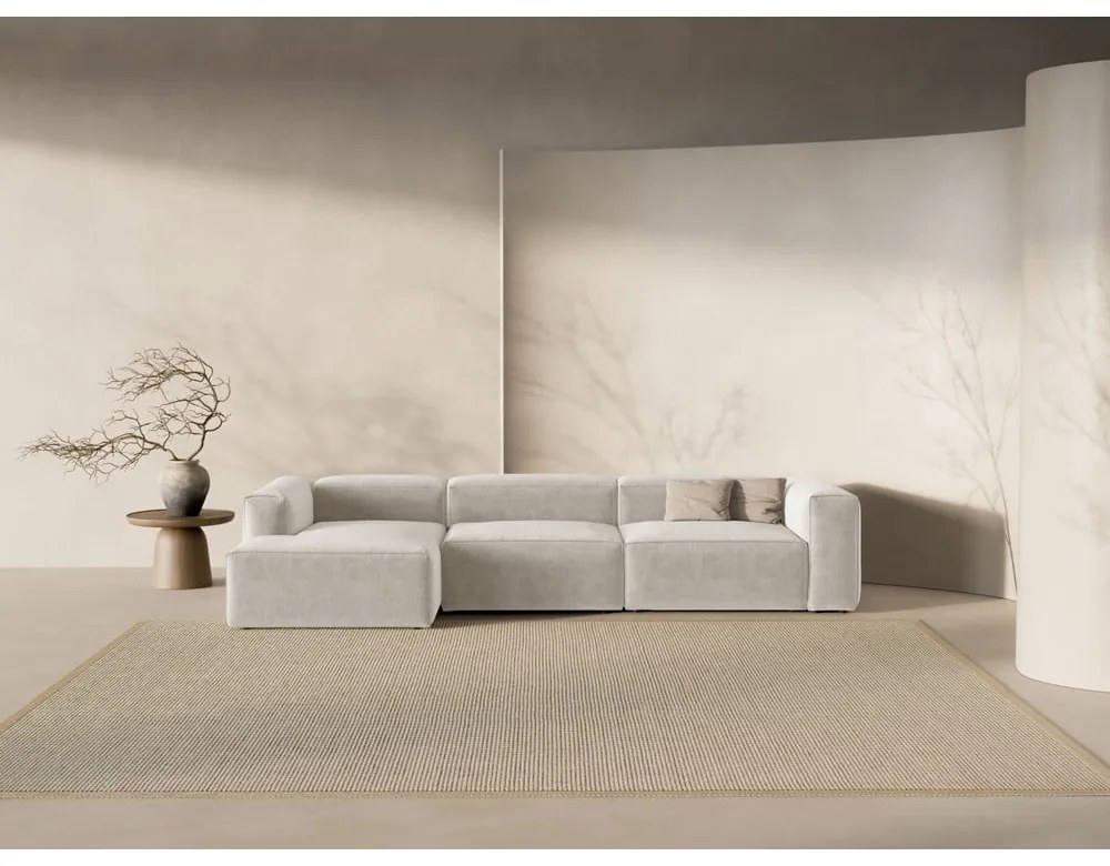 Beżowy narożnik (lewostronny/z szezlongiem) Bergamo – Cosmopolitan Design