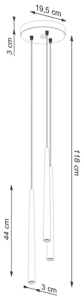 Czarna lampa wisząca ø 19,5 cm Bliss – Nice Lamps