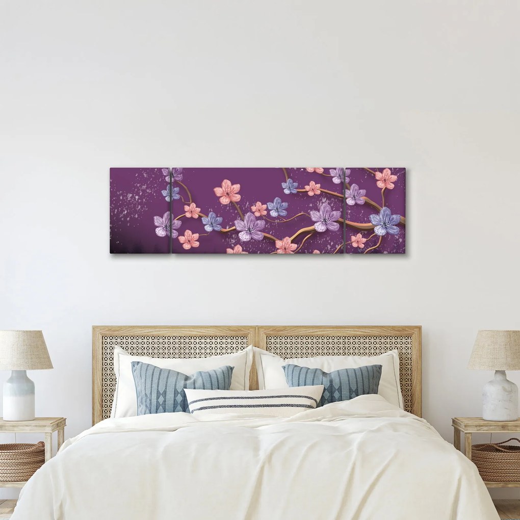 Obraz - Wiosenny zmierzch (170x50 cm)
