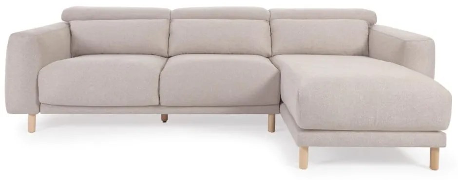 Beżowy narożnik (prawostronny) Singa − Kave Home