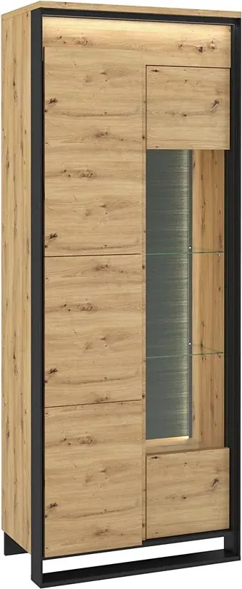 Industrialna witryna do salonu dąb artisan - QA S0-K43