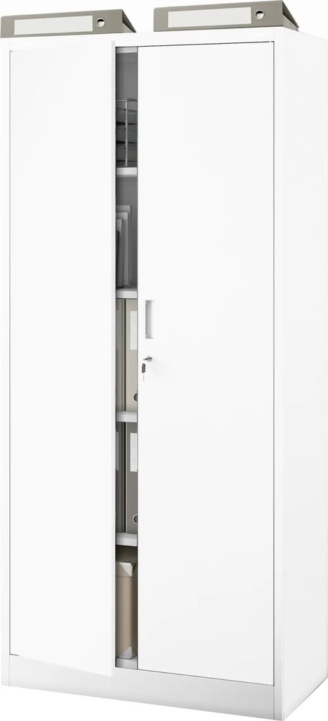 Szafa biurowa na dokumenty Jan Compact 80x40x175 cm, kolor biały