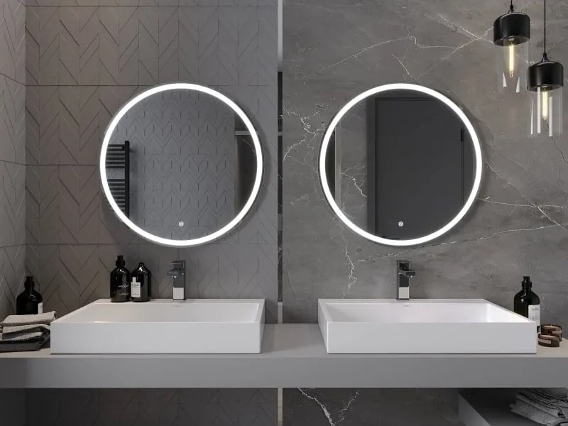 Mexen Gobi lustro łazienkowe podświetlane, okrągłe 70 cm, LED 6000K, antypara - 9801-070-070-611-00