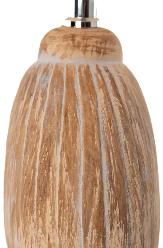 Lampa stołowa w stylu wiejskim beżowa z brązową 39 cm - Djo Rustykalny / Vintage Oswietlenie wewnetrzne