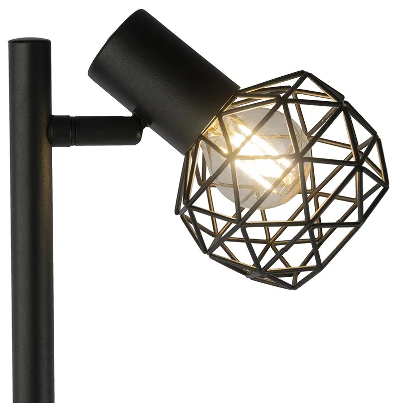 Inteligentna lampa podłogowa czarna regulowana, w tym 3 WiFi P45 - Mesh Nowoczesny Oswietlenie wewnetrzne