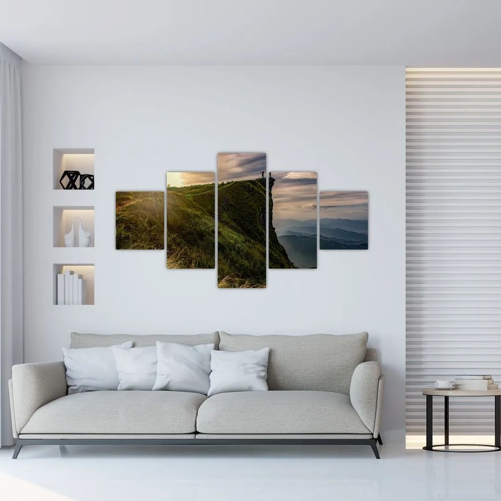 Obraz kobiet na klifie (125x70 cm)