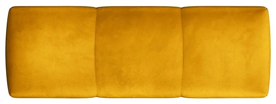 Żółte aksamitne oparcie do sofy modułowej Rome Velvet – Cosmopolitan Design