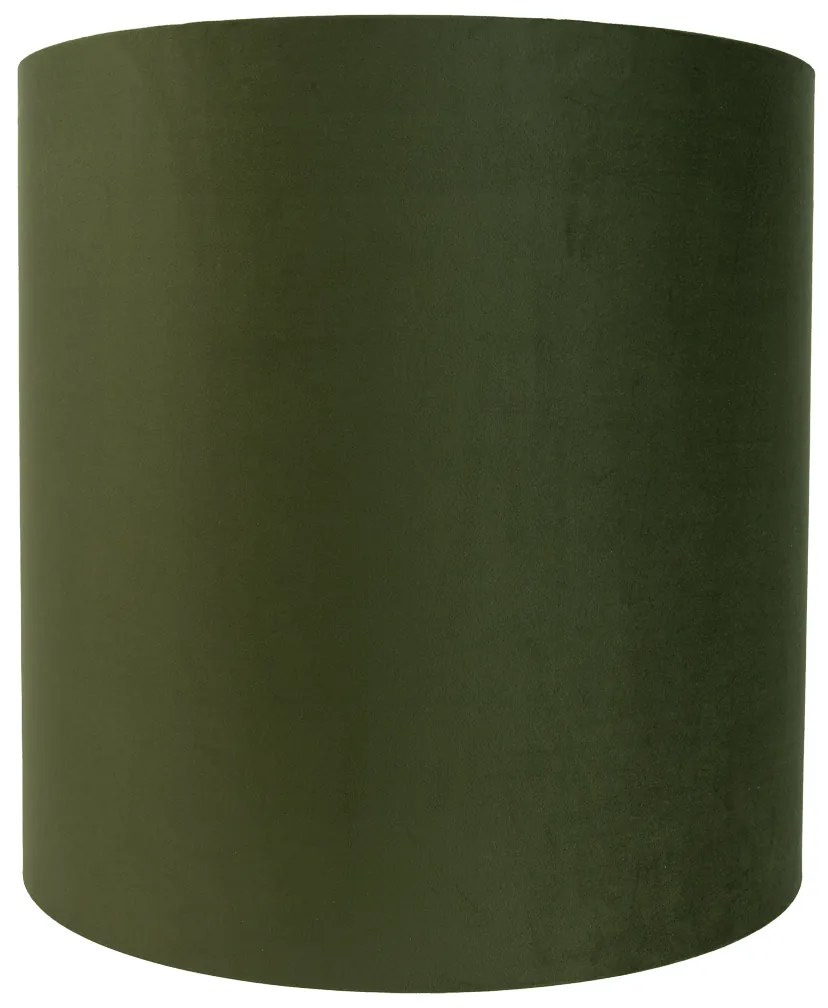 Aksamitny abażur zielony 40/40/40 ze złotym wnętrzem