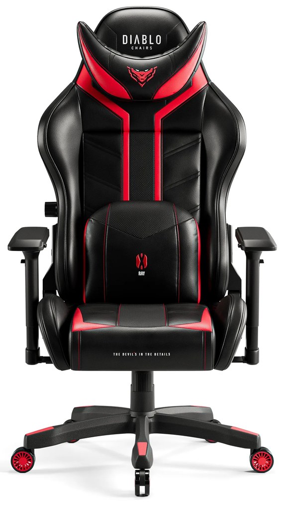Fotel gamingowy Diablo X-Ray 2.0 Normal Size, czarno-czerwony
